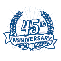 45 years logo